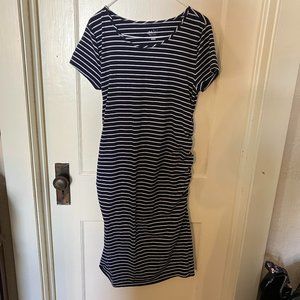 Isabel Maternity Blue and White Dress